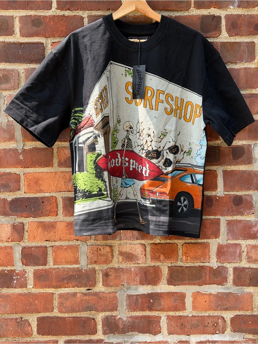 Godspeed surf shop tee black size medium nwt limited edition